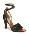 Franco Sarto Eleanor 2 Ankle Strap Sandal In Black Raffia