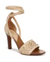 Franco Sarto Eleanor 2 Ankle Strap Sandal In Natural Beige Raffia