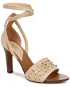 Franco Sarto Eleanor 2 Ankle Strap Sandal In Natural Beige Raffia