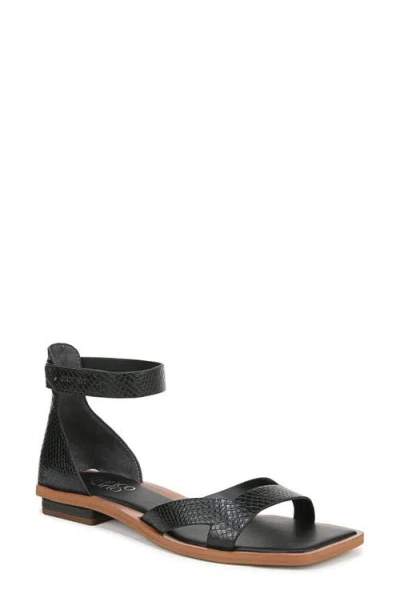 Franco Sarto Elisa Ankle Strap Sandal In Black Snake Print
