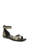 Franco Sarto Elisa Ankle Strap Sandal In Green Snake Print