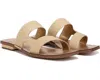 Franco Sarto Emily Sandal Women's Us Natural Beige Square Toe Slide Gal848 In Brown