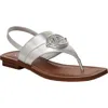 Franco Sarto Emmie Womens Patent Slingback Thong Sandals In Multi