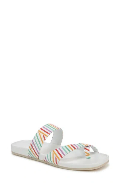 Franco Sarto Estella Sandal In White,rainbow Faux Leather