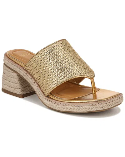 Franco Sarto Ferrara2 Leather Sandal In Gold