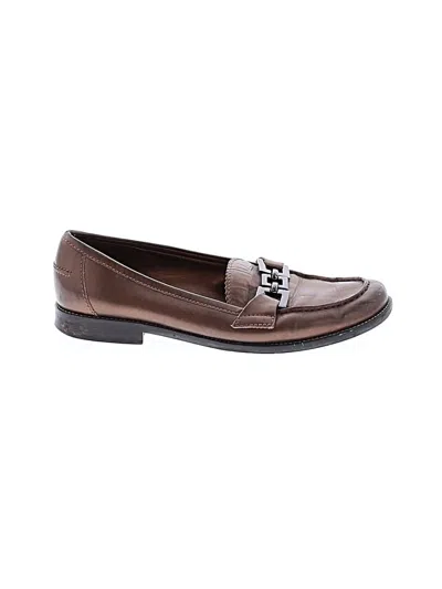 Pre-owned Franco Sarto Flats In Brown