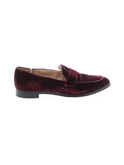 Pre-owned Franco Sarto Flats In Burgundy