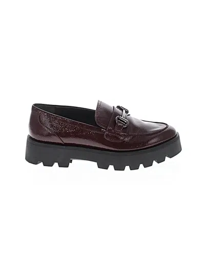 Pre-owned Franco Sarto Flats In Burgundy