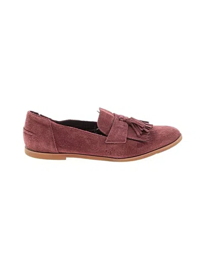 Pre-owned Franco Sarto Flats In Burgundy