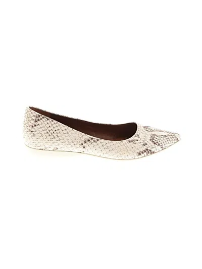 Pre-owned Franco Sarto Flats In Ivory