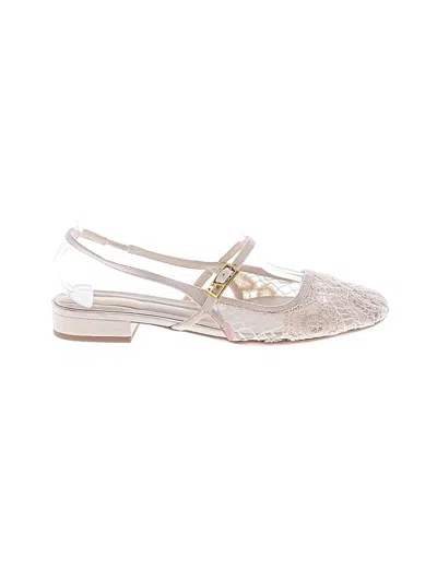 Pre-owned Franco Sarto Flats In Ivory