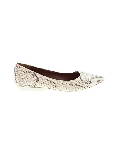 Pre-owned Franco Sarto Flats In Ivory