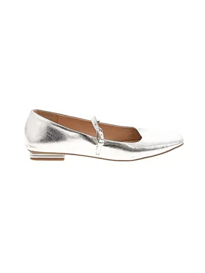 Pre-owned Franco Sarto Flats In Silver