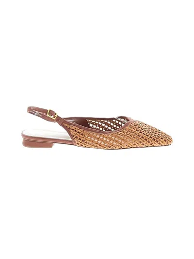 Pre-owned Franco Sarto Flats In Tan