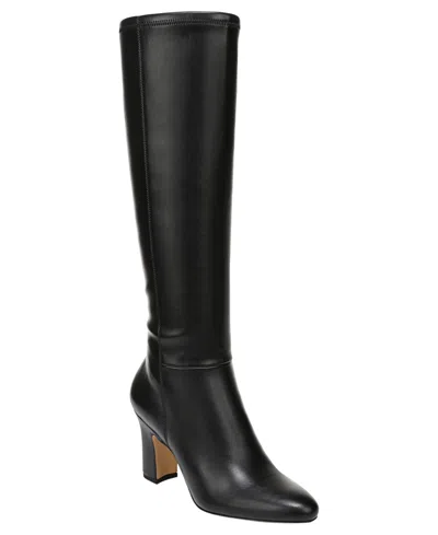 Franco Sarto Flexa Joicy Wide Calf Round Toe Zip Tall Boots In Black