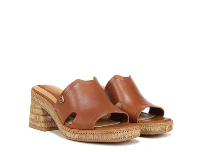 Franco Sarto Florence Fashion Slide Heeled Sandals In Brown