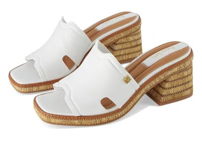 Franco Sarto Florence Fashion Slide Heeled Sandals In White