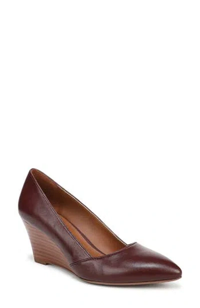 Franco Sarto Frankie Pointed Toe Wedge Pump In Burgundy