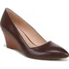 Franco Sarto Frankie Leather Wedge Pump In Brown