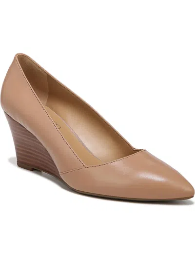 Franco Sarto Frankie Wedge Pumps In Cool Taupe Tan Leather