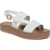 Franco Sarto Genova Slingback Platform Sandal In White