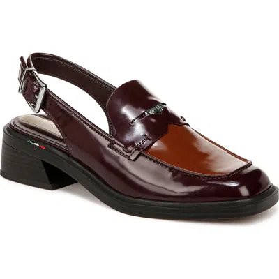Franco Sarto Giada Slingback Penny Loafer Pump In Brown