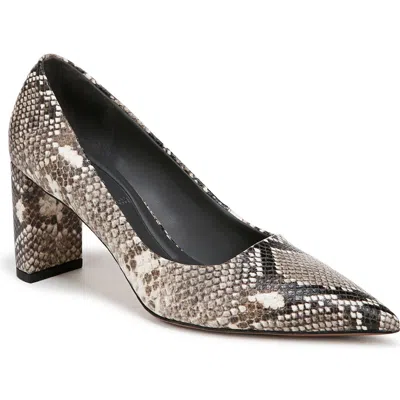 Franco Sarto Giovanna Womens Snake Print Manmade Pumps In Roccia Snake Faux Leather
