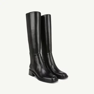 Franco Sarto Giselle Boots Women's Black Leather Square Toe Knee High Lion947