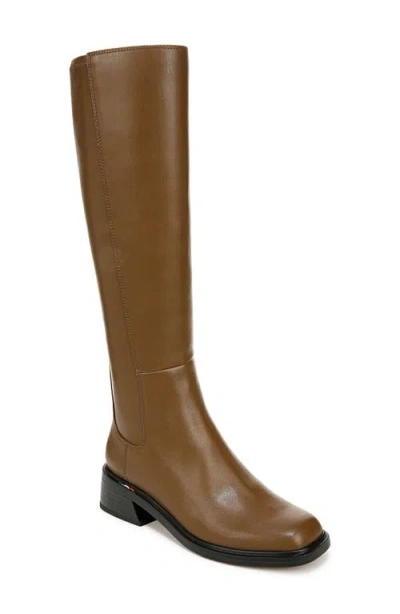 Franco Sarto Giselle Knee High Boot In Taupe Brown Faux Leather