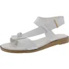 Franco Sarto Glenni Womens Padded Insole Leather Thong Sandals In Gray