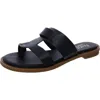 Franco Sarto Gretta Womens Leather Thong Slide Sandals In Black