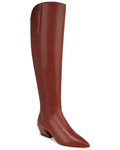 Franco Sarto Gwyn Wide Calf Leather Bootie In Brown