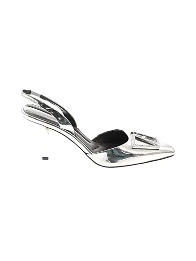 Pre-owned Franco Sarto Heels In Silver