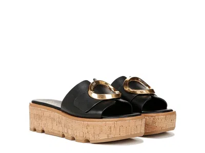 Franco Sarto Hoda Cork Platform Slide Sandals In Black