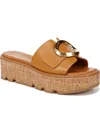 Franco Sarto Hoda Platform Wedge Slide Sandal In Brown