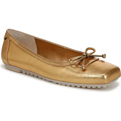 Franco Sarto Imara Square Toe Ballet Flat In Gold