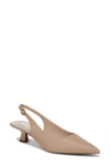 Franco Sarto Jaden Pointed Toe Slingback Pump In Nude Beige Faux Leather