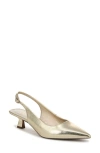 Franco Sarto Jaden Pointed Toe Slingback Pump In Platino Gold Faux Leather
