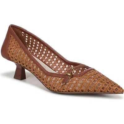 Franco Sarto Janessa Kitten Heel Pump In Wicker Brown
