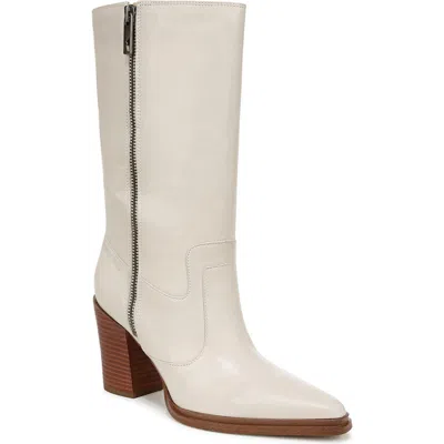 Franco Sarto Jaxon Pointed Toe Boot In Chalk White Leather