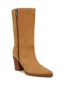 Franco Sarto Jaxon Pointed Toe Boot In Warm Camel Brown Suede