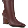 Franco Sarto Jayton Square Toe Bootie In Burgundy
