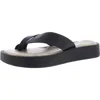 Franco Sarto Jonas Womens Toe Loop Comfort Wedge Sandals In Black