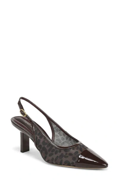 Franco Sarto Jurina Cap Toe Slingback Pump In Brown
