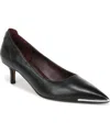 Franco Sarto Kalsa Womens Leather Pointed Toe Pumps In Black Leather