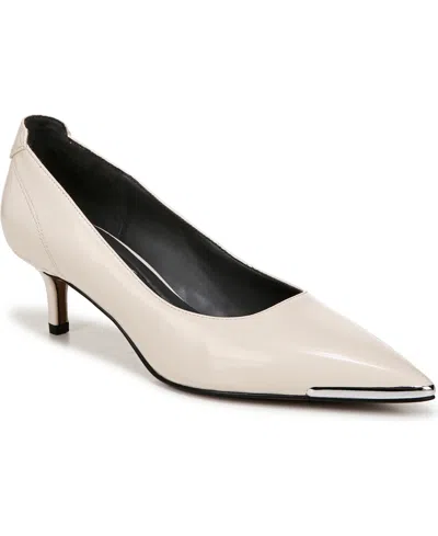 Franco Sarto Kalsa Pointed Toe Dress Pumps In Vanilla White Faux Leather