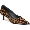 Franco Sarto Kalsa Pointed Toe Dress Pumps In Brown Calf-hair
