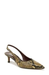 Franco Sarto Kate Slingback Pump In Green Snake Print