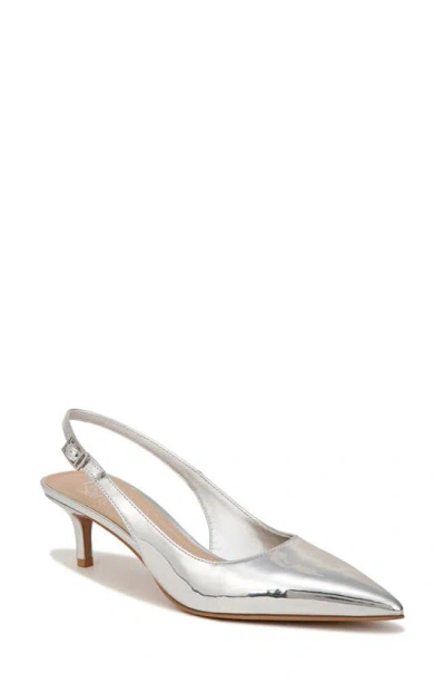 Franco Sarto Kate Slingback Pump In Silver Faux Leather