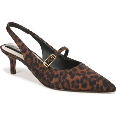 Franco Sarto Khloe Pointed Toe Kitten Heel Pump In Tan Multi